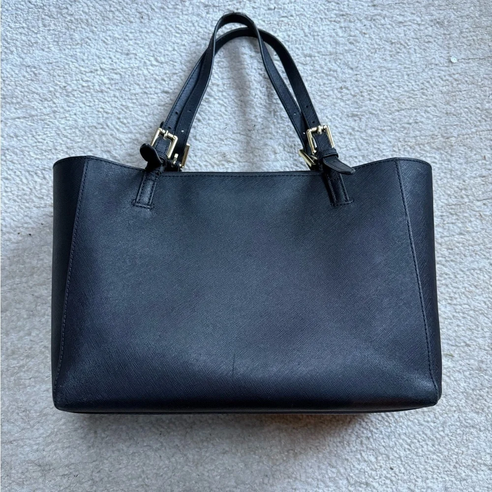 Tory Burch Black Leather Tote Bag
